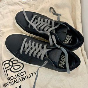p448 Black Leather Sneakers - brand new